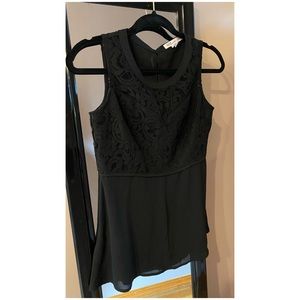 Black lace overlay top